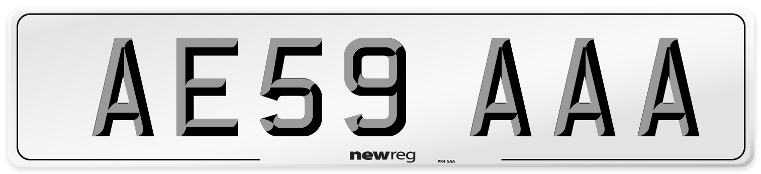 AE59 AAA Number Plate from New Reg